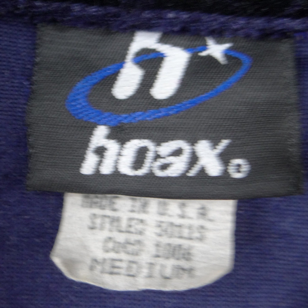 Hoax Vintage Navy Blue Crushed Velvet Button Down Shirt Short Sleeve Medium
