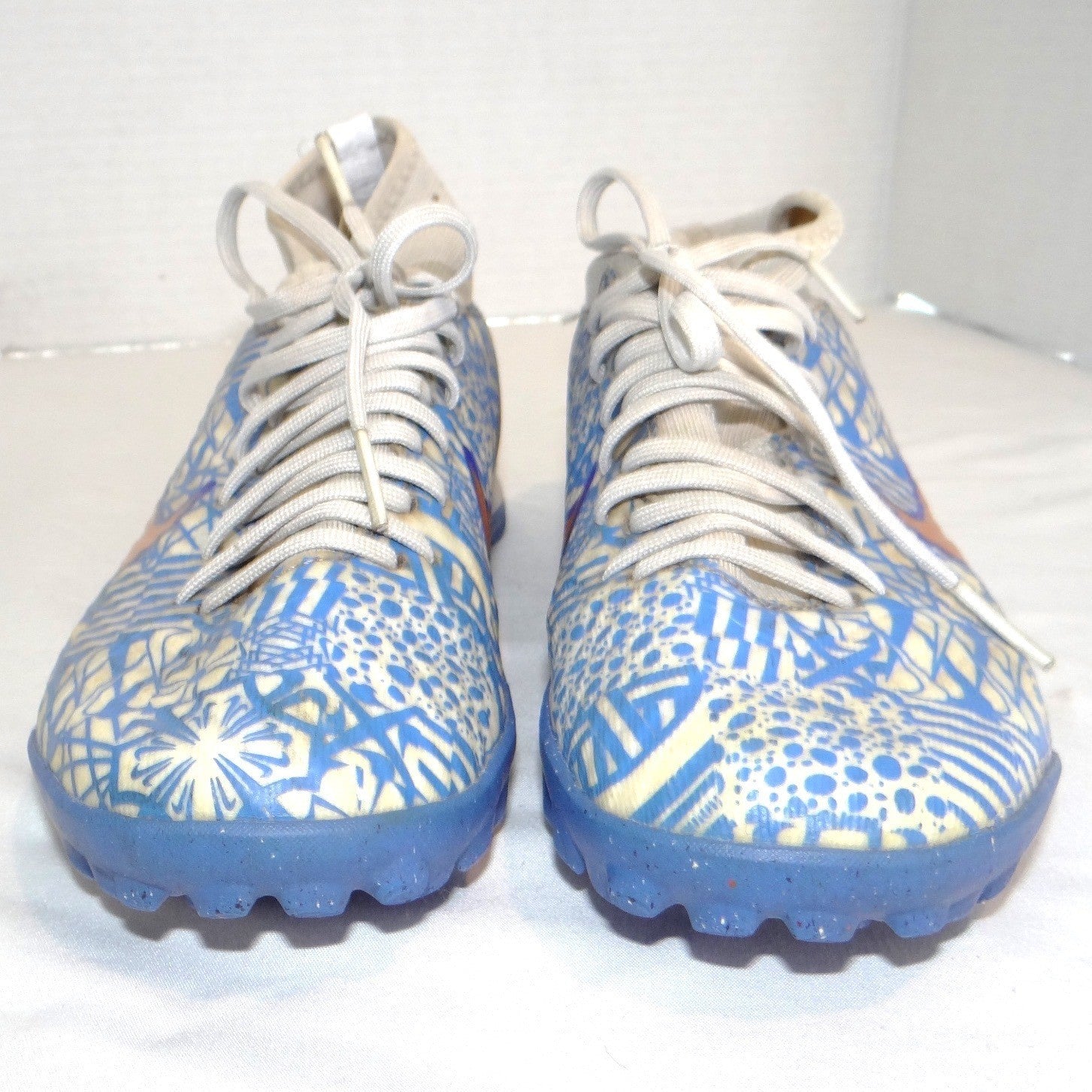 Nike Zoom Mercurial Superfly 9 Academy CR7 TF Kids Blue White Size 4.5Y