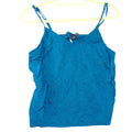 Victoria's Secret Teal Blue Floral Jacquard Camisole Top V-Neck Large