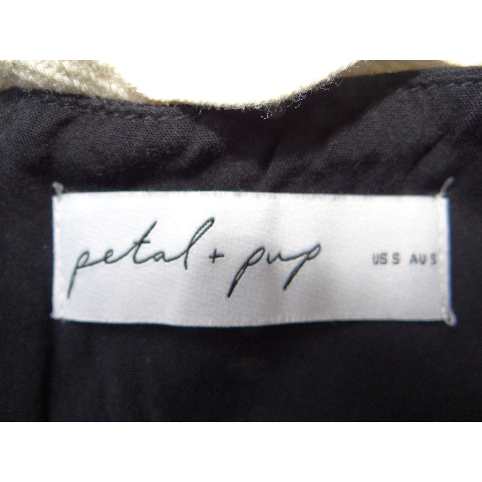 Petal + Pup Black Scalloped Peplum Cami Top Size S Rickrack Adjustable Strap