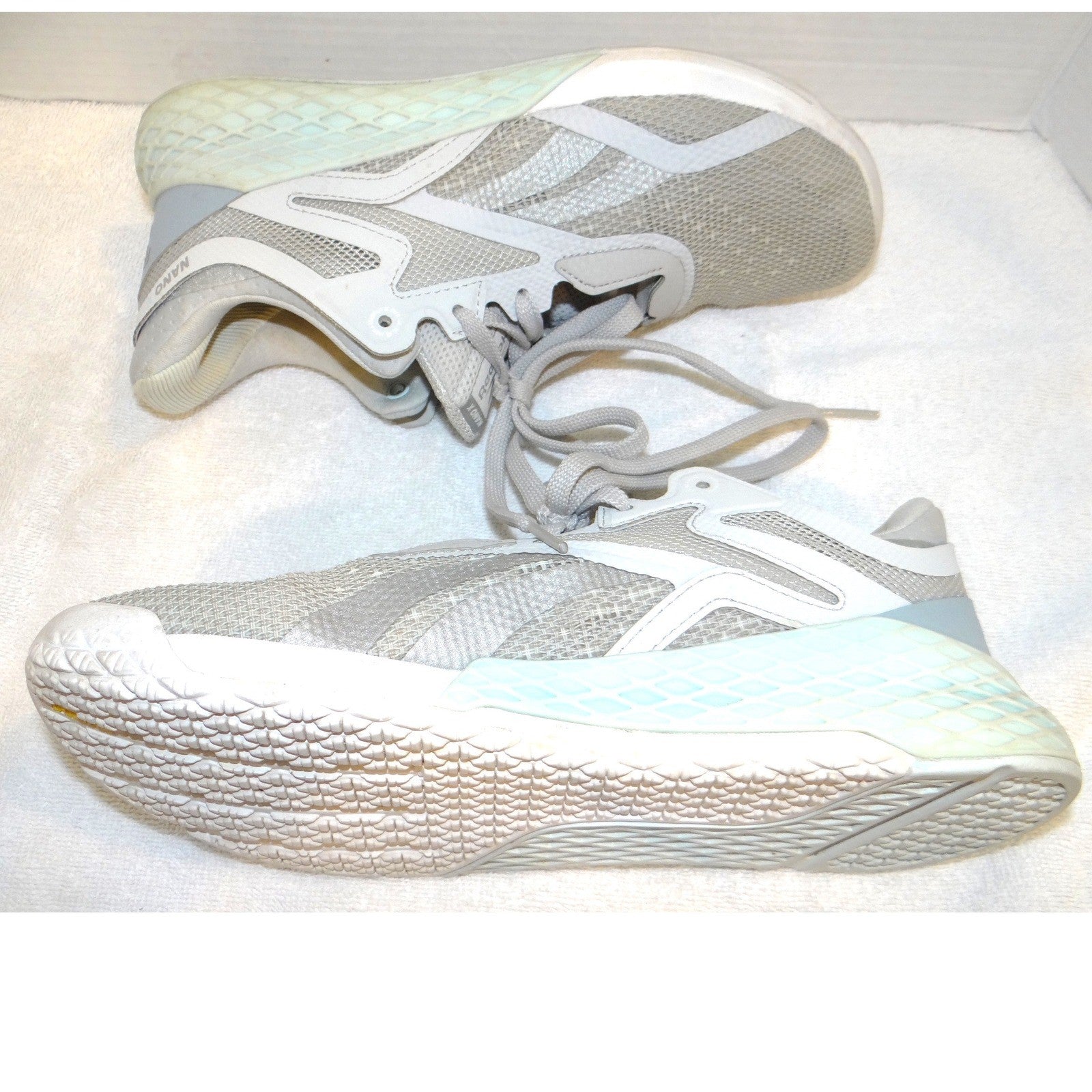 Reebok Nano X Womens Training Shoes Grey White Mint GW6013 Size 9.5