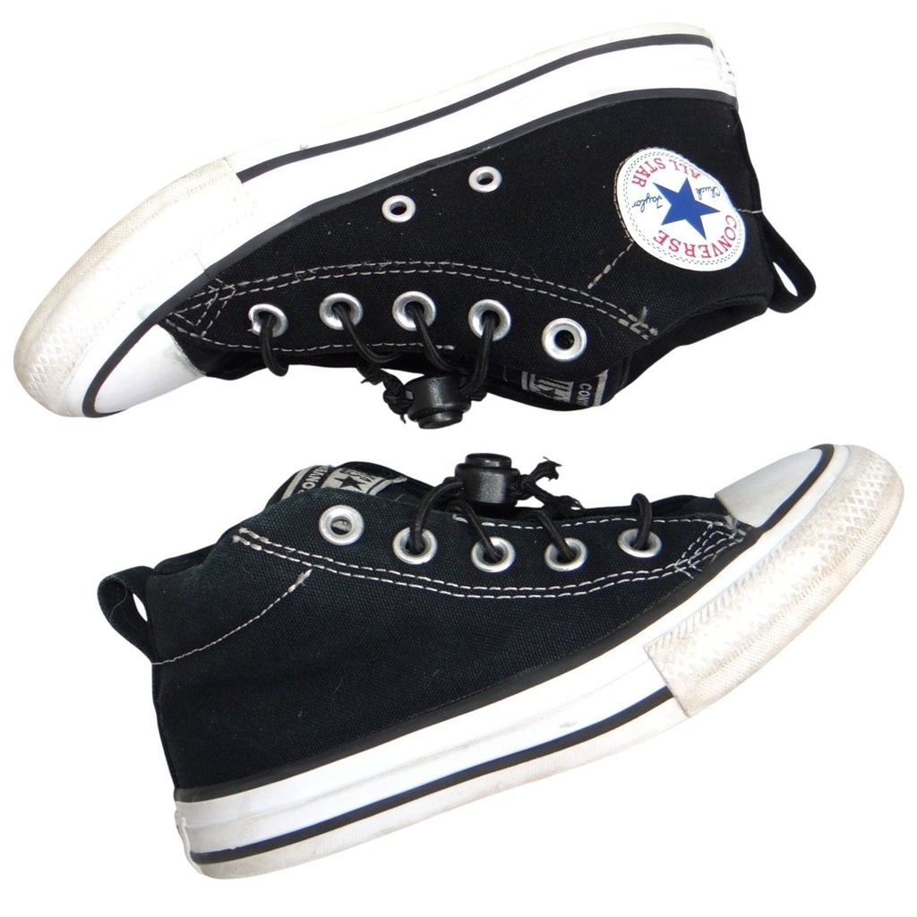 Converse Chuck Taylor All Star Mid Top Black Canvas Youth Shoes Size 13