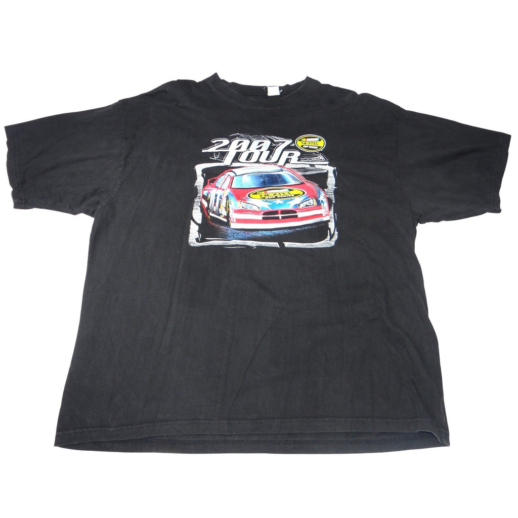 Y2K NASCAR Nextel Cup Series 2007 Tour TShirt Mens 3X Black Graphic Double Sided