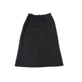 Vintage Black Maxi Skirt Elastic Waist Zipper Back Full Length Size 10