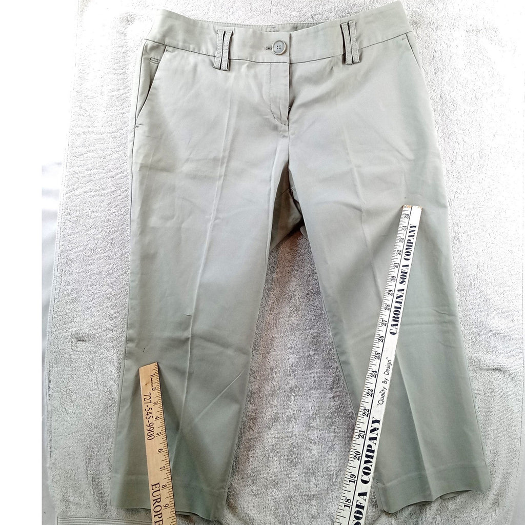 Ann Taylor LOFT Petites Julie Crop Pants Light Khaki Stone Size 10P