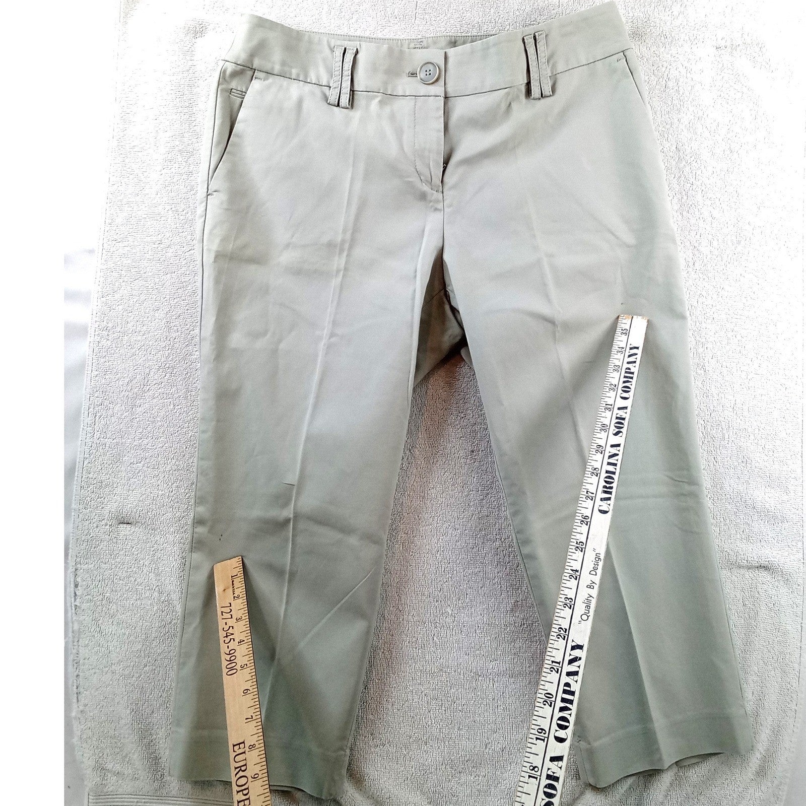 Ann Taylor LOFT Petites Julie Crop Pants Light Khaki Stone Size 10P
