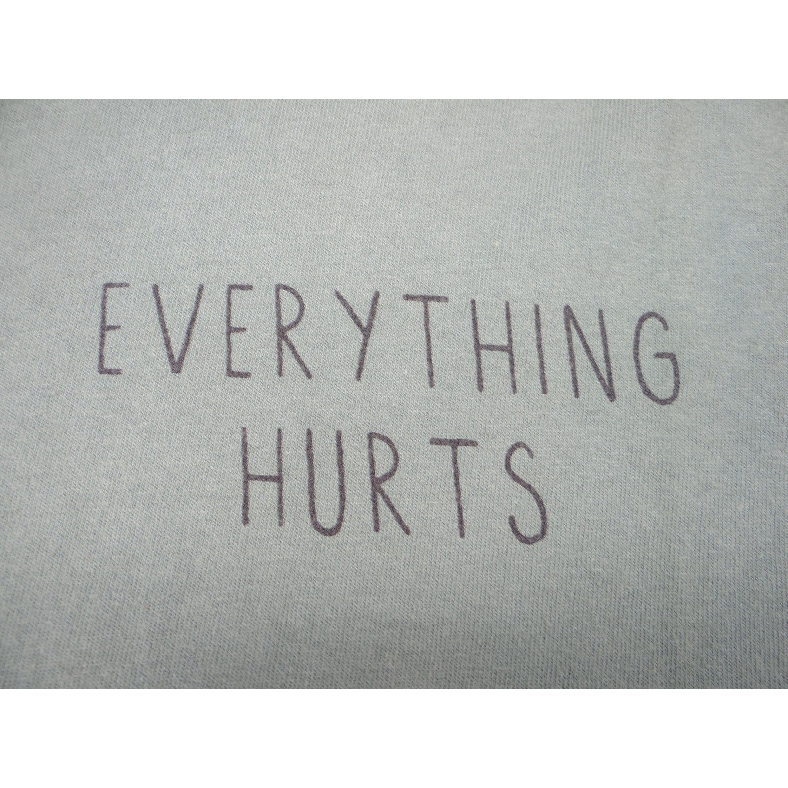 Threadless T Shirt Everything Hurts Grim Reaper Graphic Print Green Size M