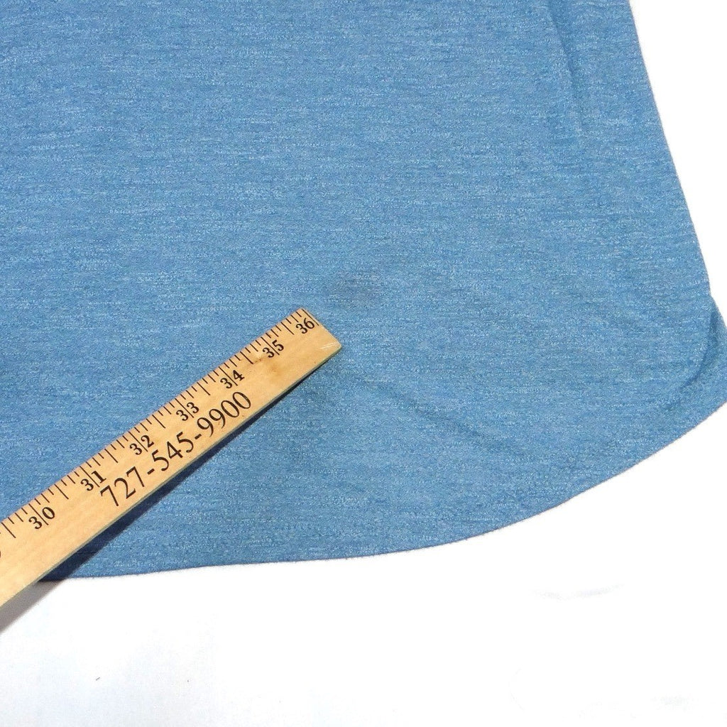LuLaRoe Blue Heathered Scoop Neck Short Sleeve Tunic Top Size L