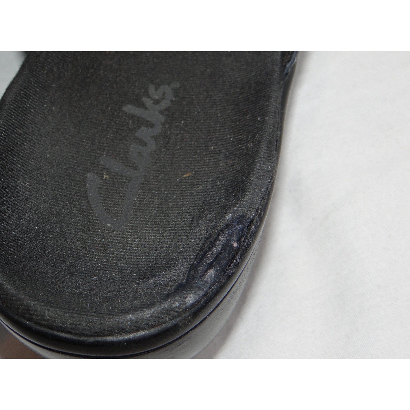 Clarks Womens Navy Leather Slip On Clogs Mules Shoes Size 7 M Style 846 16
