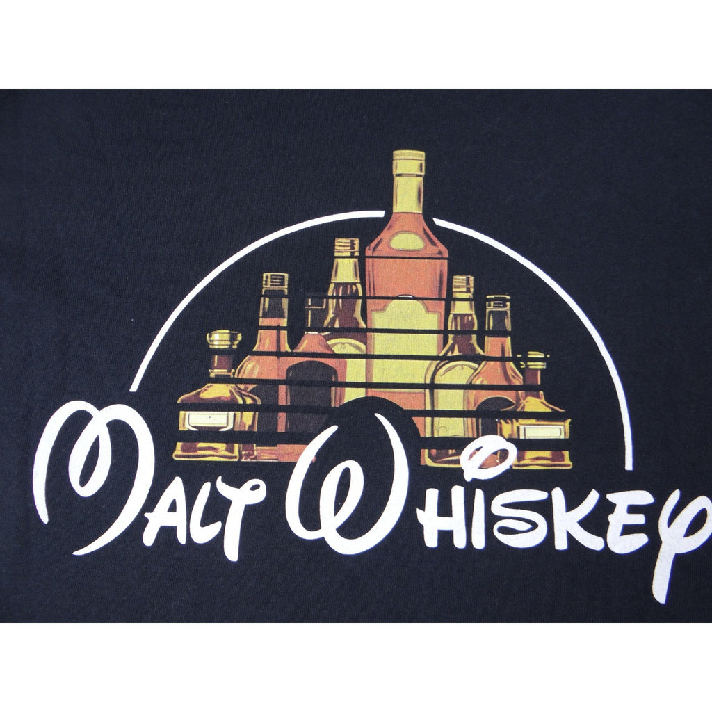 Gildan Heavy Cotton Black Malt Whiskey Graphic T-Shirt Men's Medium