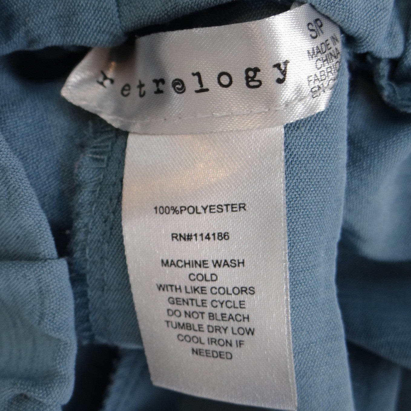 Retrology Womens Slate Blue Tie Front Elastic Waist Relaxed Summer Shorts Small