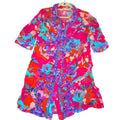 Soft Surroundings Pink Floral Button Front Tunic Dress Petites Small PS