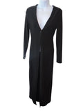 Women's Long Black Cardigan Dress - Size M
