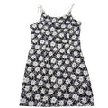 Ann Taylor Loft Womens 12P Black White Daisy Floral Canvas Sundress 2094