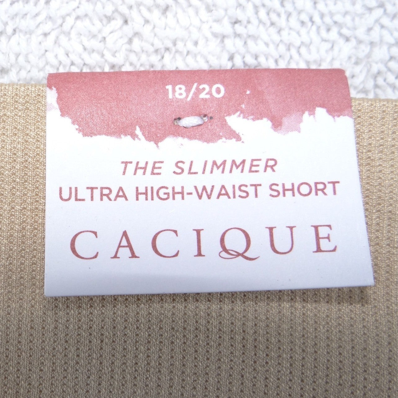 Cacique Womens Ultra High Waist Short Shaper Nude Beige Firm Control