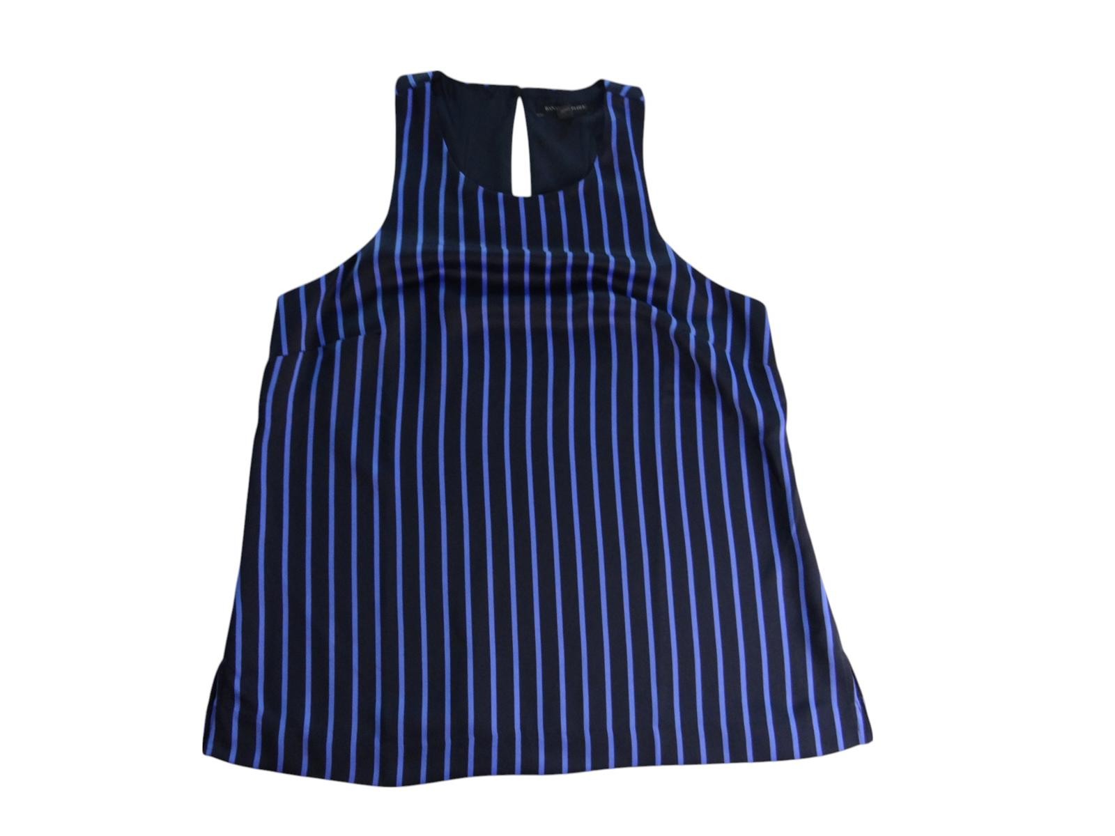 Banana Republic Chic Striped Tank Top - Navy & Blue