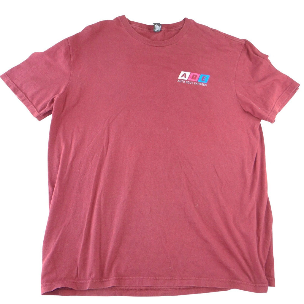 Auto Body Express ABE Paints Graphic T-Shirt Mens XL Maroon PPG Car Jet Yacht