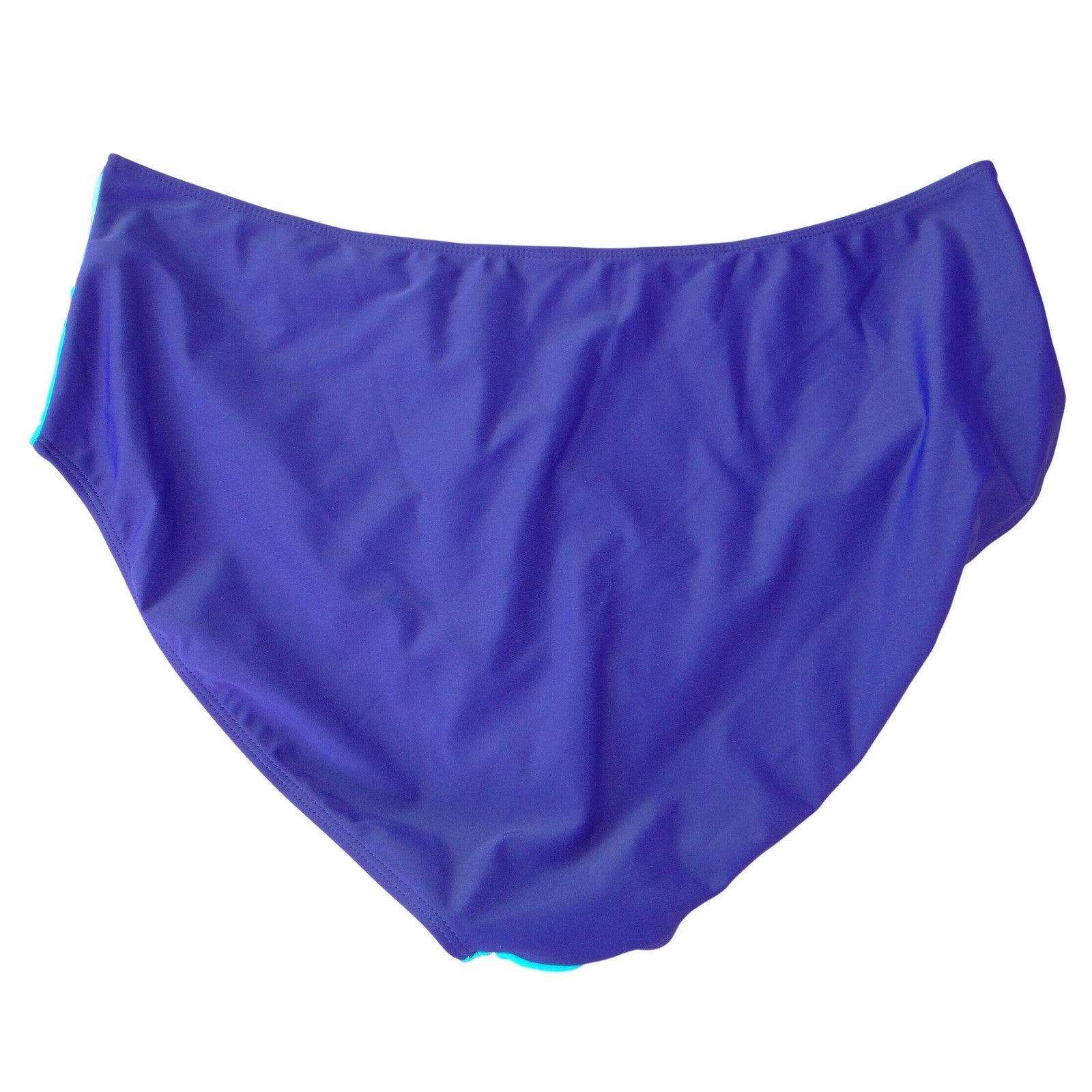 NWT-Rosvigor Womens Plus Size 3XL Colorblock Bikini Set Purple Teal High Waist