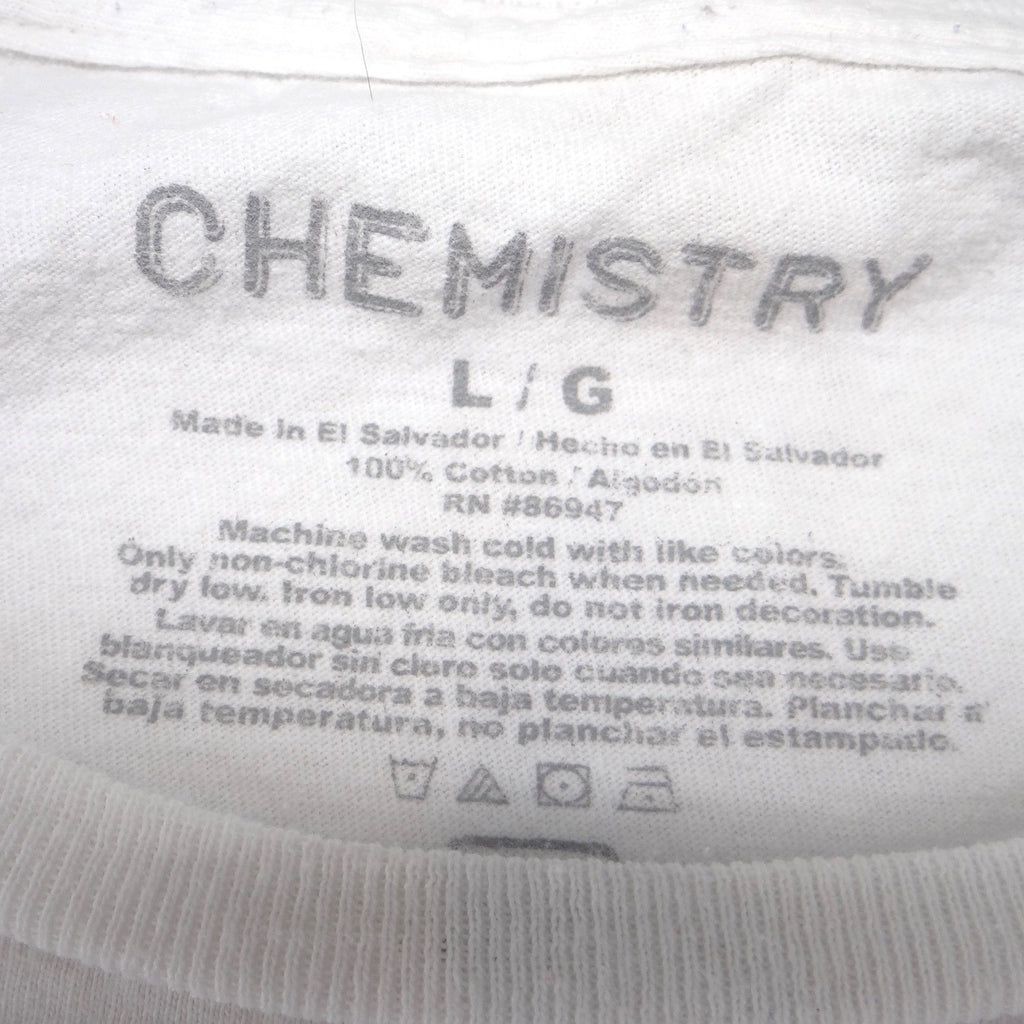 Chemistry Chevy Camaro Graphic T-Shirt Mens Large White Cotton Car Racing Tee