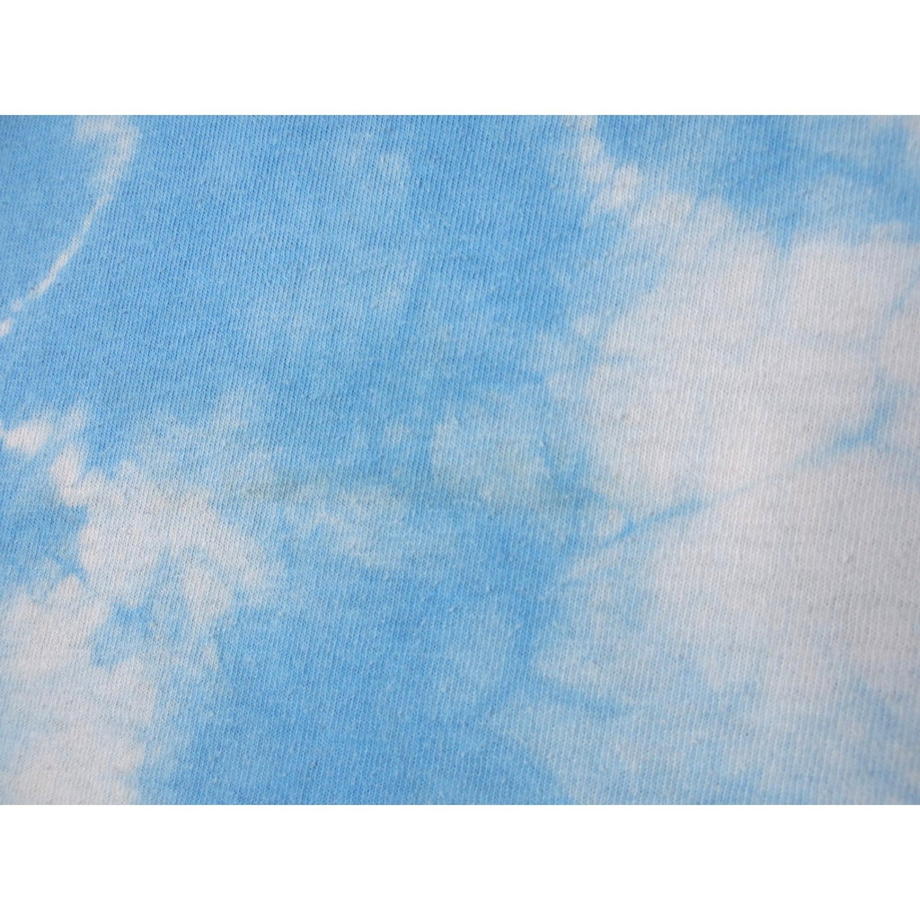Gildan Tie Dye Mushroom Trippy Graphic Tee Shirt Blue White Size Medium