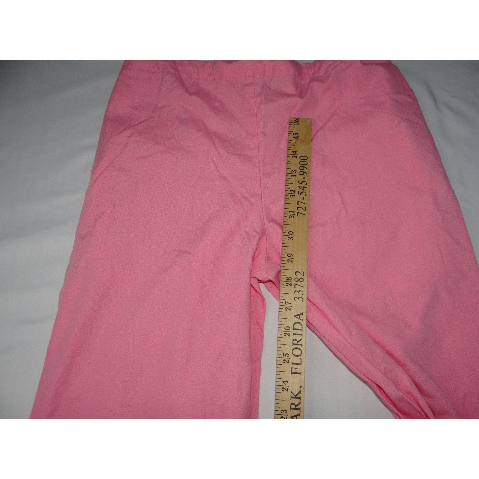 Malibu Doc Pink Wide Leg Scrub Pants Women TXS Elastic Waist Flare Tall