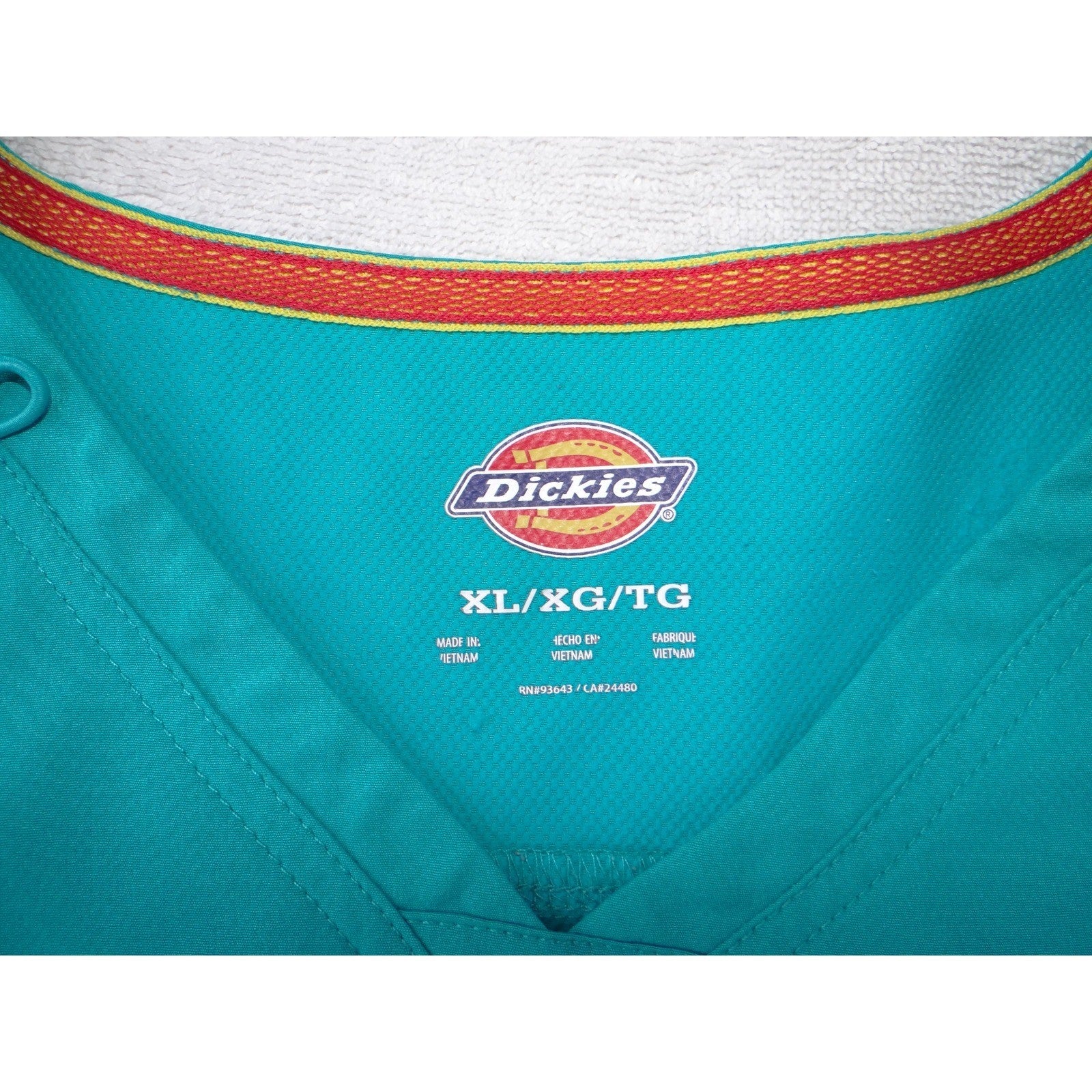 Dickies EDS Essentials Womens Scrub Set Teal Blue V-Neck Top And Pants XL- Tall