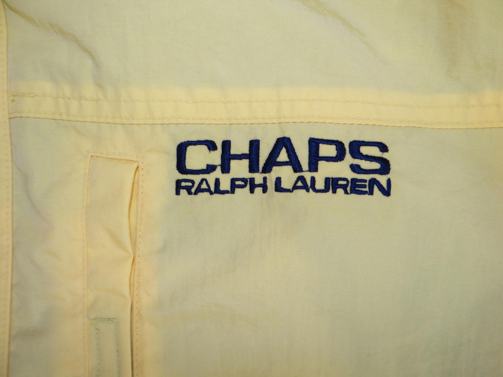 Vintage Y2K Chaps Ralph Lauren Yellow Men's Windbreaker Jacket