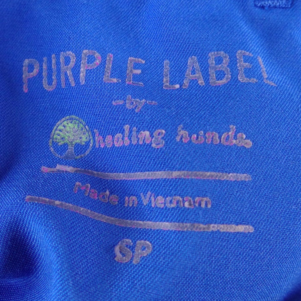 Purple Label by Healing Hands Womens Royal Blue Scrub Pants Petite Small