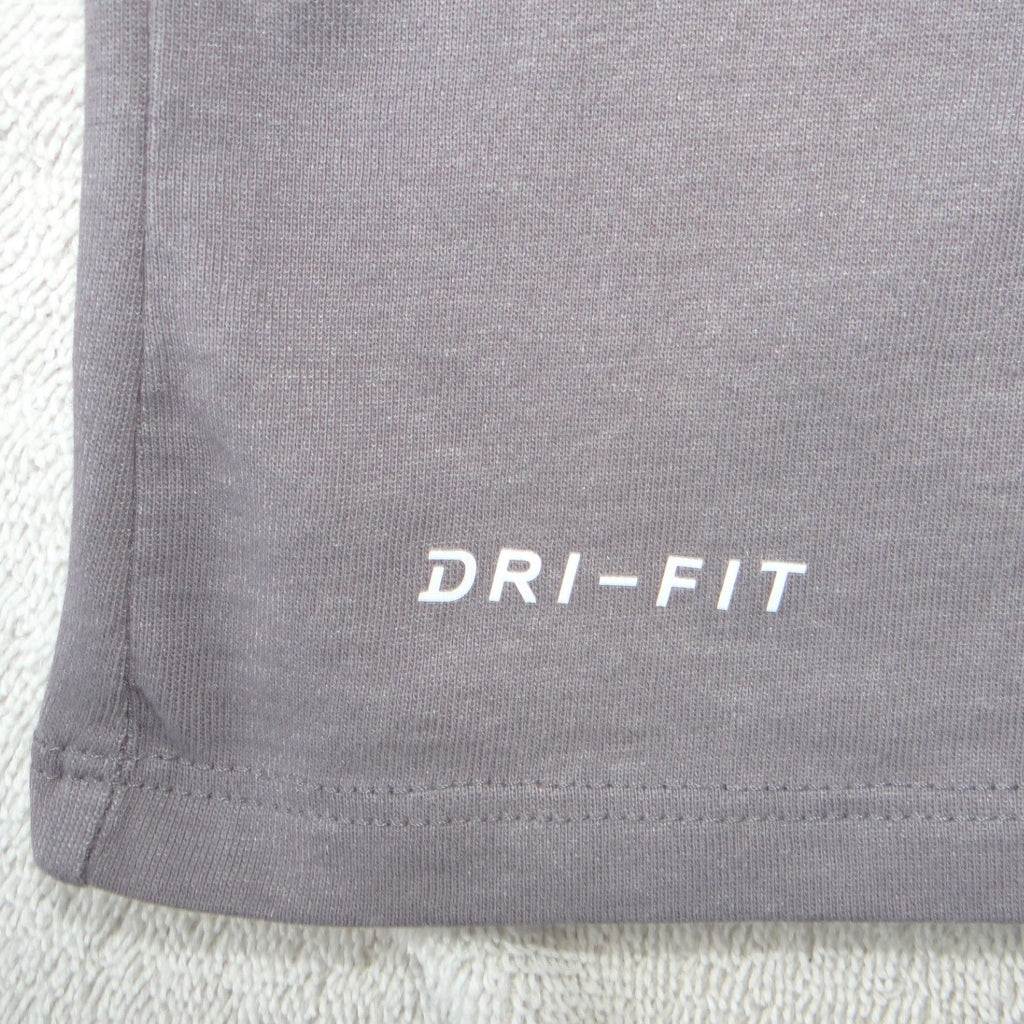 Nike Dri-FIT Mens Long Sleeve Training Shirt Grey Athletic Cut Large