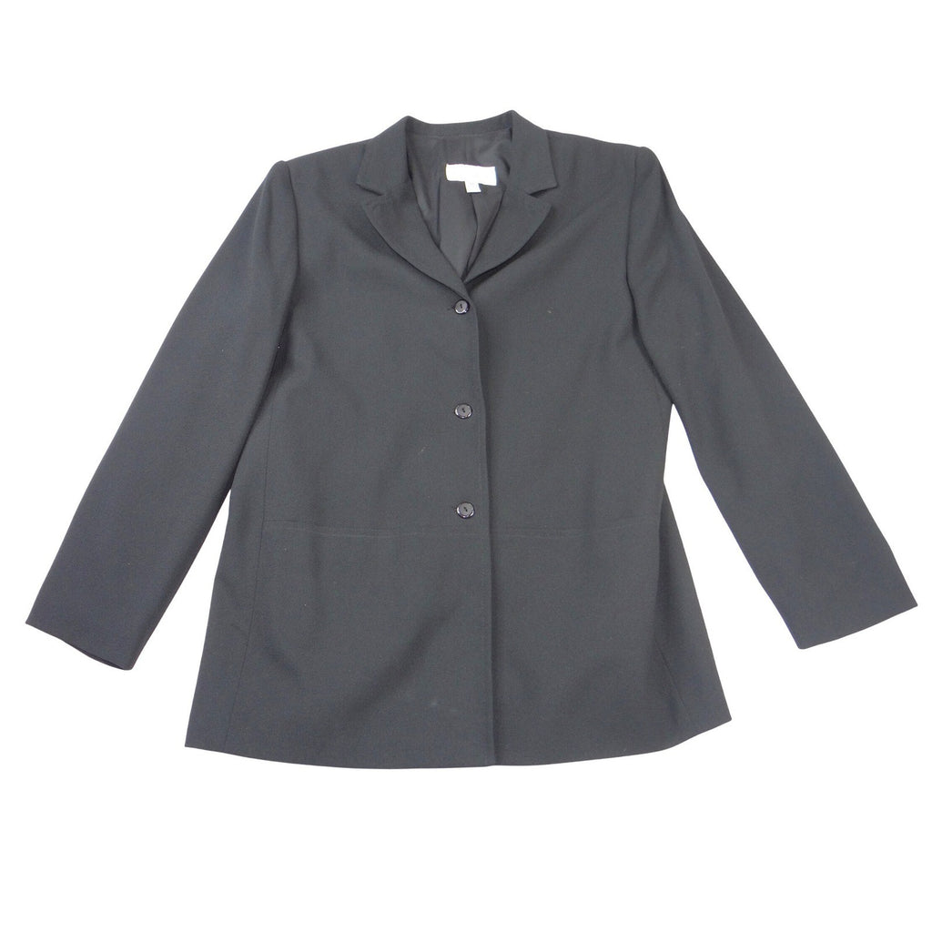 Sport Collection Womens Black 3 Button Blazer Jacket Size 14 Made in Canada