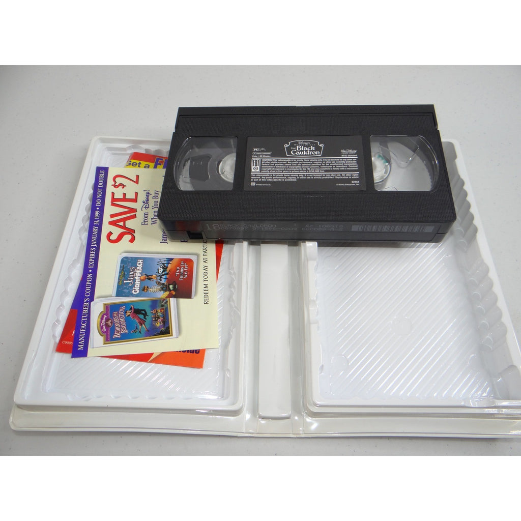 Disney The Black Cauldron VHS Masterpiece Collection 9124 Clamshell PG Movie