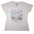 NASCAR Fanatics Johnson 48 Hendrick Motorsports White V Neck T Shirt Women's L