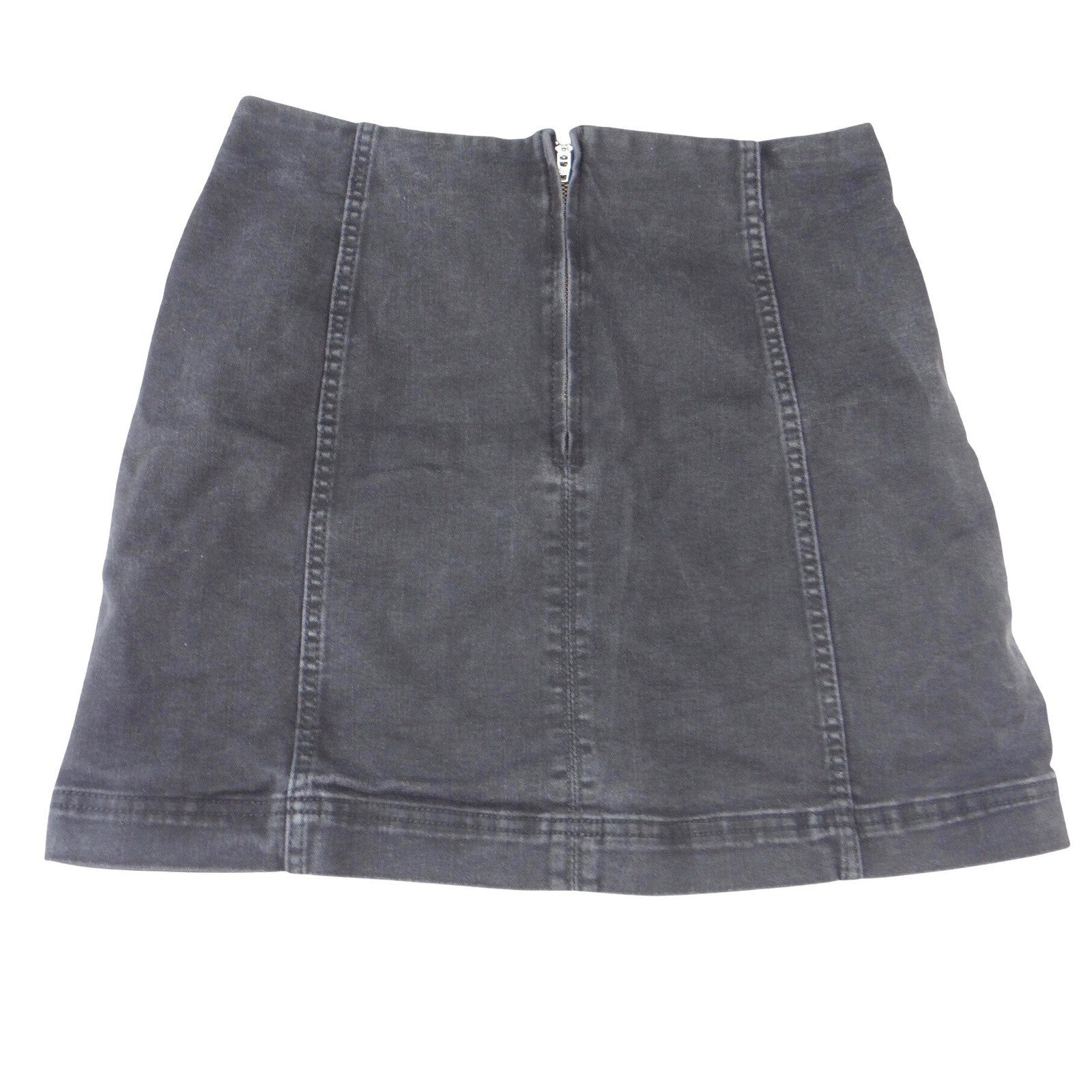 Wild Fable Womens Washed Black Denim A-Line Mini Skirt High Rise Size 10