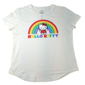 Kids Hello Kitty Rainbow T Shirt Size 2XL Youth White Short Sleeve Graphic Tee