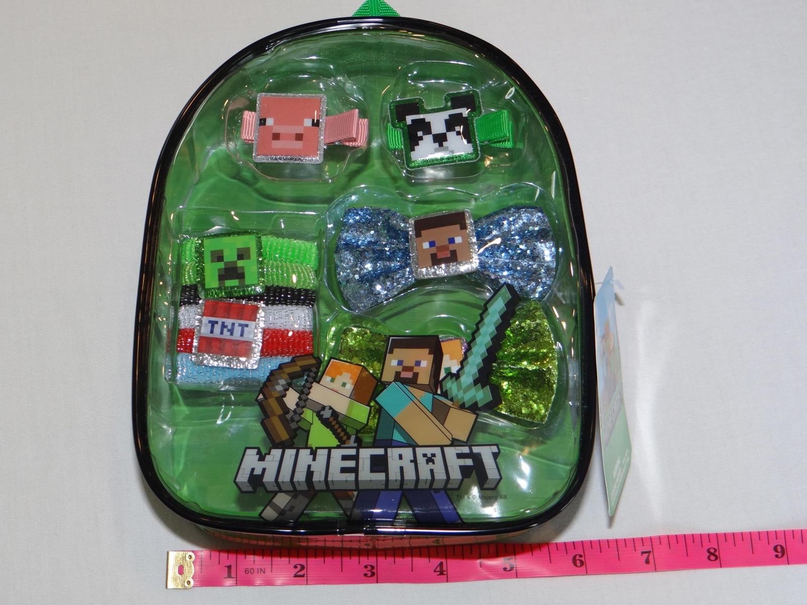Minecraft MINI Backpack with Character Hair Clips, Bows, Ties