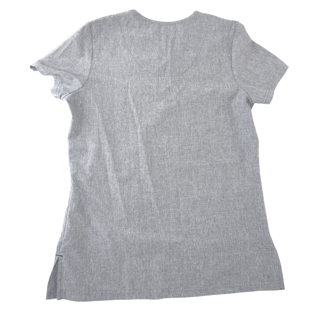 Koi Basics Becca Scrub Top Womens XS Grey Heather V-Neck Medical Nursing