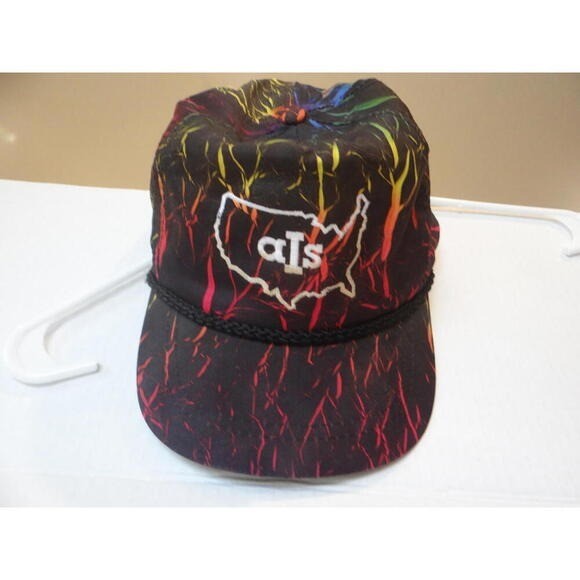 Vintage Multicolor AIS Automotive Cap with USA Map Design