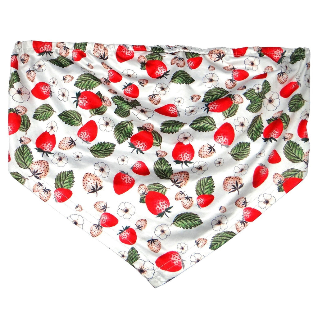 SHEIN White Strawberry Print Tube Top Bandage Style