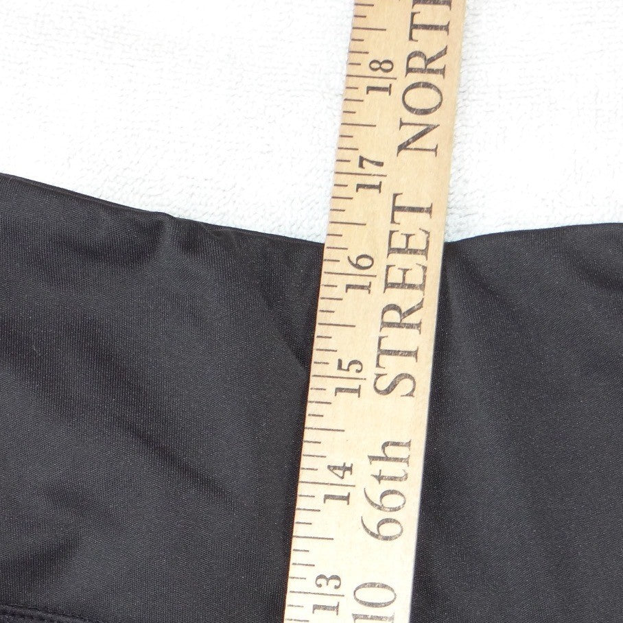 Aeropostale Women Black Mesh Panel High Waisted Biker Shorts Aero Logo