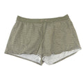 Stars Above Womens Olive Green Striped Lounge Pajama Shorts Large