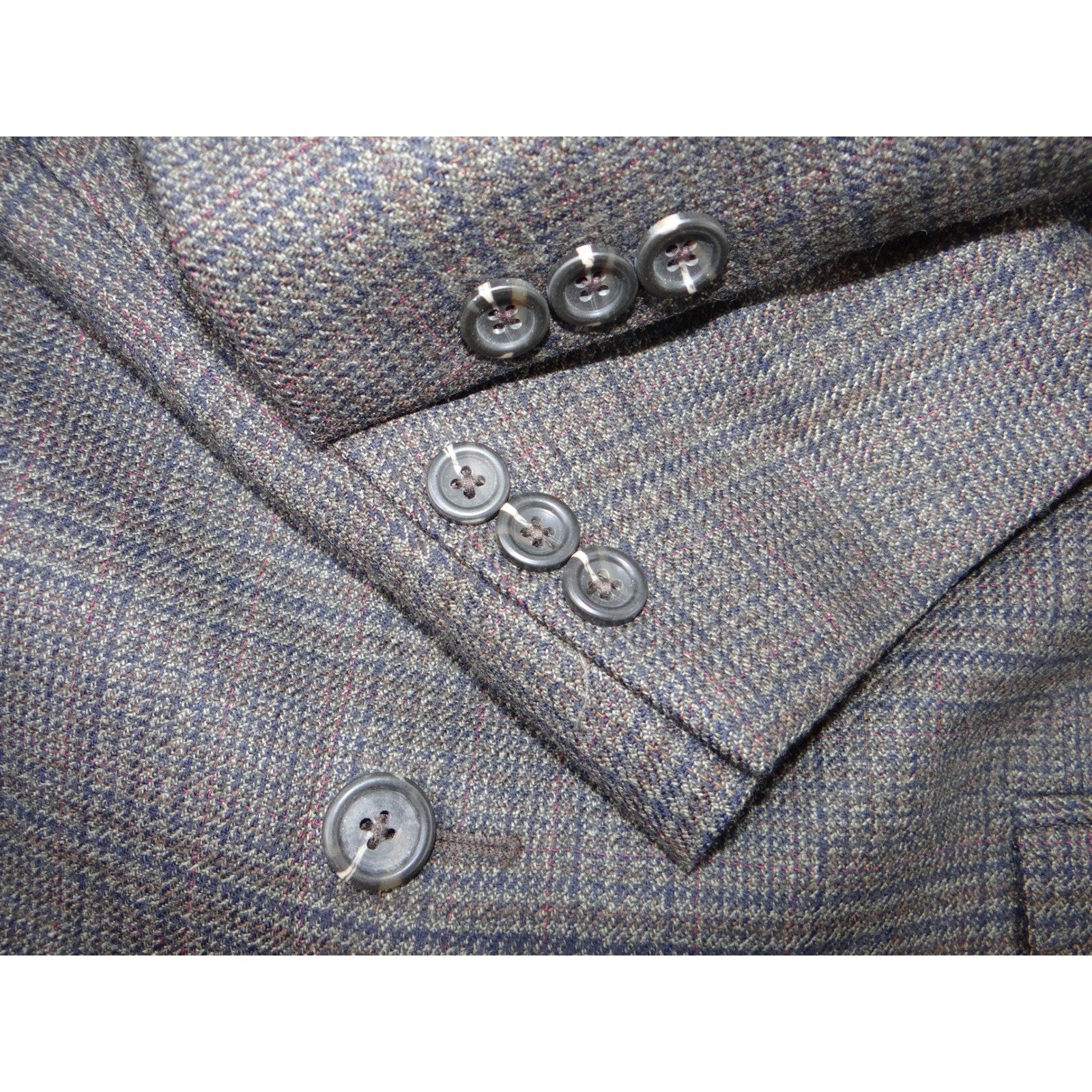 Famous Brands SK Wool Plaid Blazer Jacket Blazer