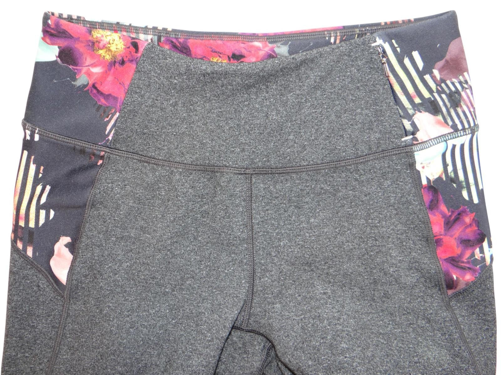 Stylish High-Waisted Leggings with Floral Accents