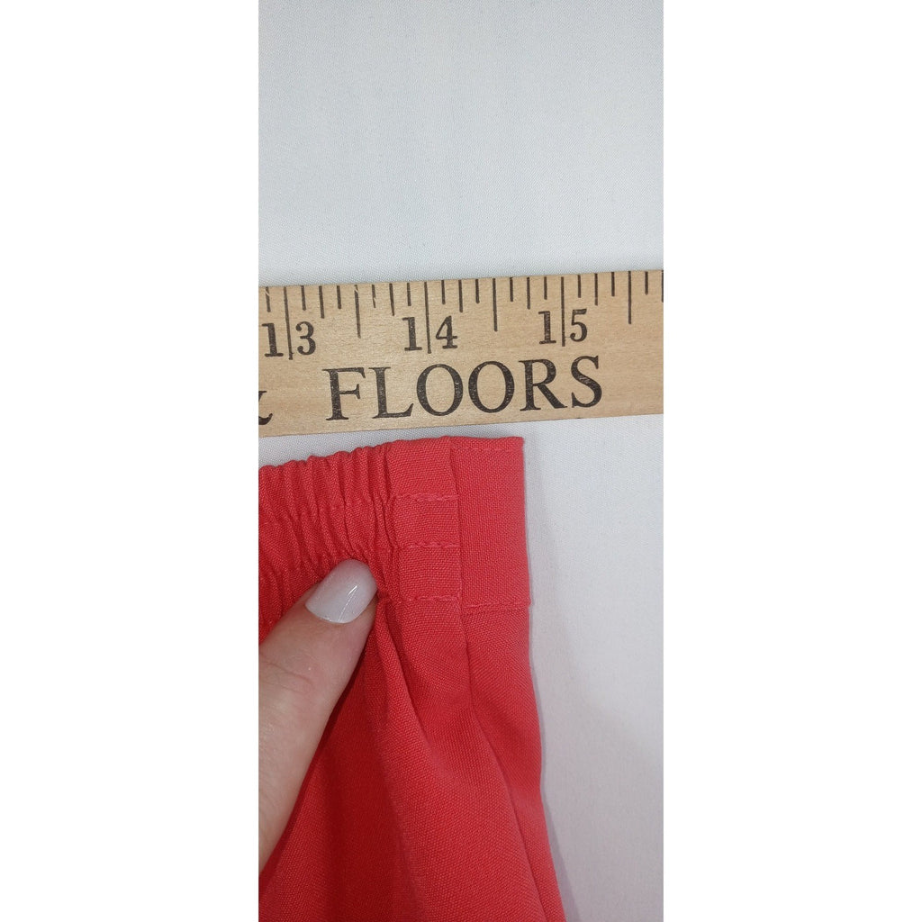 NWT Alfred Dunner Womens Coral Elastic Waist Cropped Pants Sz 8 Polyester Blend