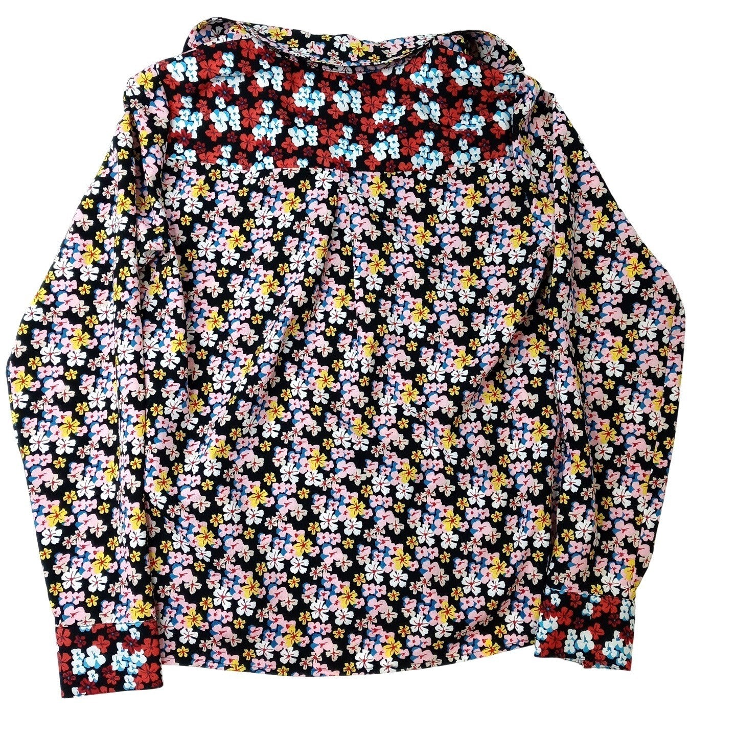 Tommy Hilfiger Womens Floral Print Button Up Shirt Top Xs