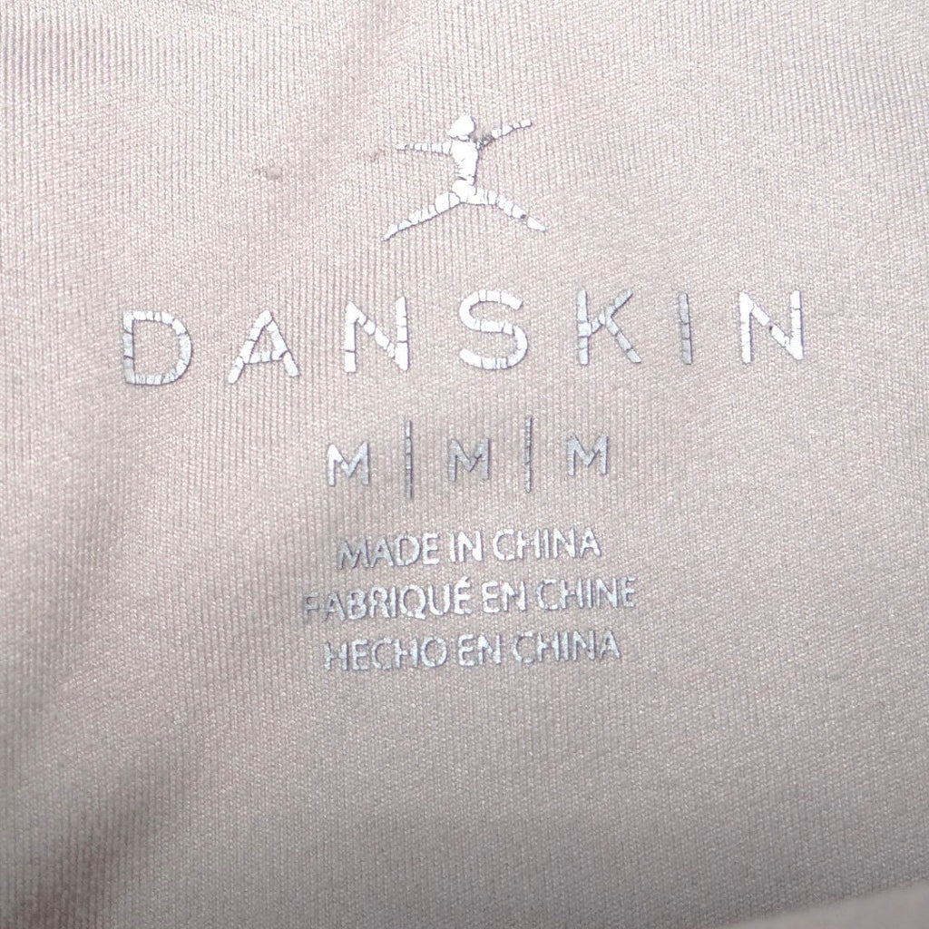 Danskin Womens High Waisted Cropped Active Leggings with Pockets Taupe Mauve M