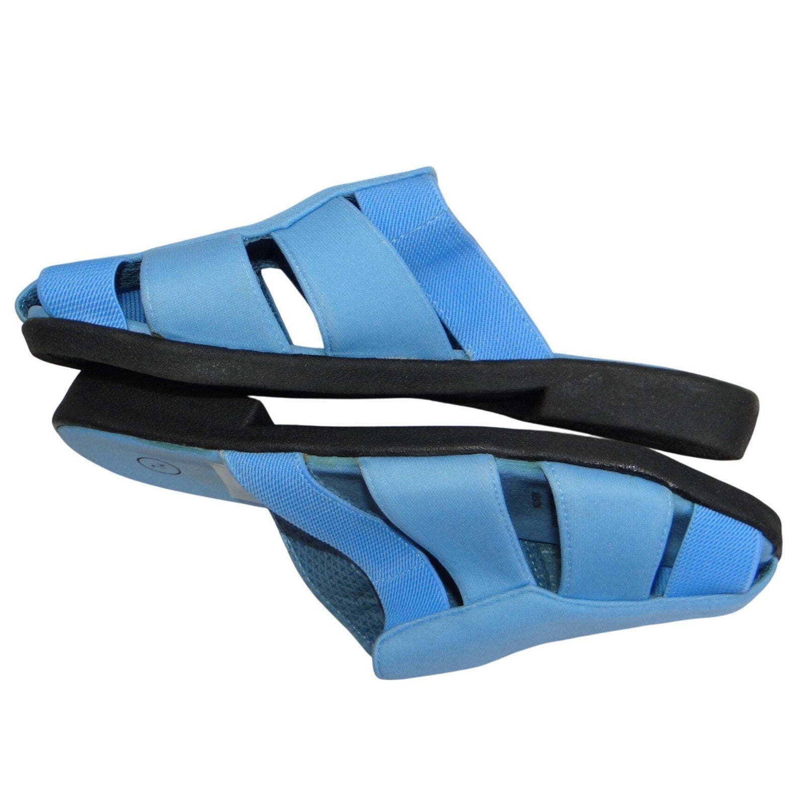 New DeadStock Womens Light Blue Gladiator Style Comfort Slides Sandals Size 7M