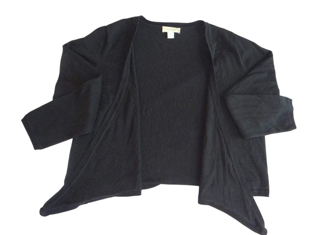 Appleseed's Women's Black Cardigan Sweater - Size L