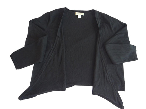 Appleseed's Women's Black Cardigan Sweater - Size L