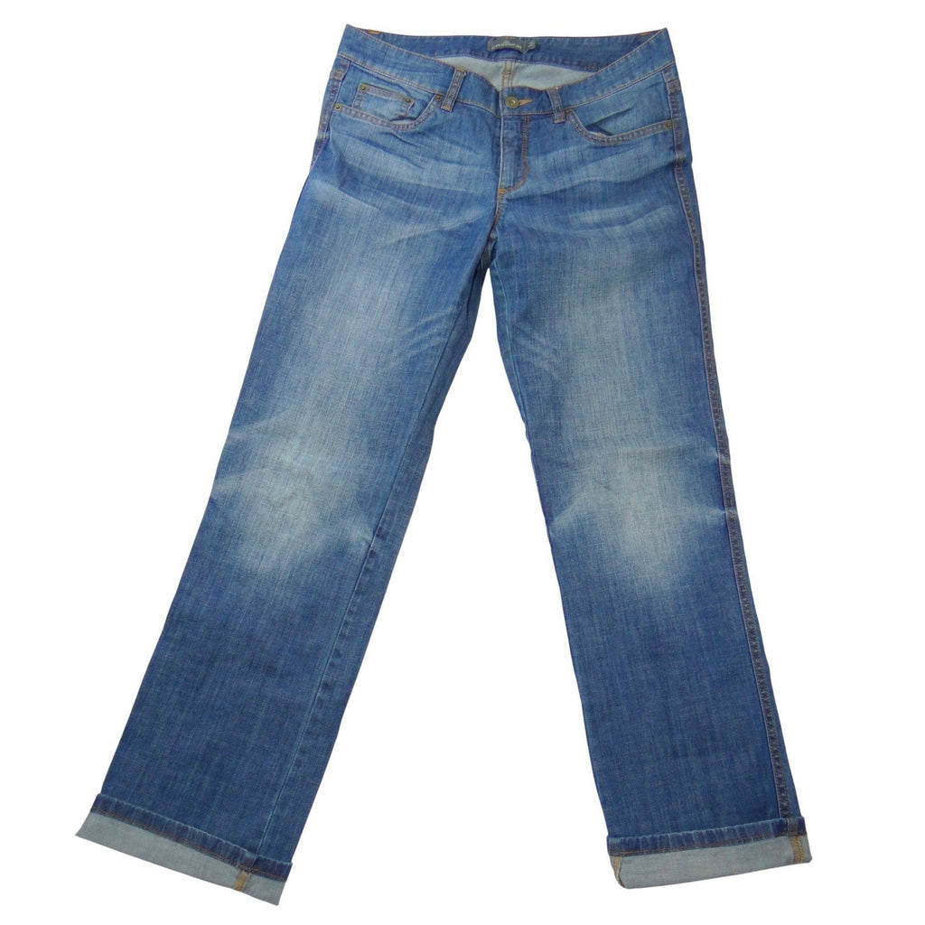 LL Bean Signature Blue Straight Leg Jeans Womens 8P Medium Wash Denim Classic