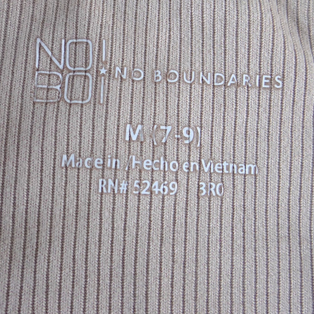 No Boundaries Ribbed Camisole Tank Top Tan Taupe Medium 7-9 Sleeveless Scoop